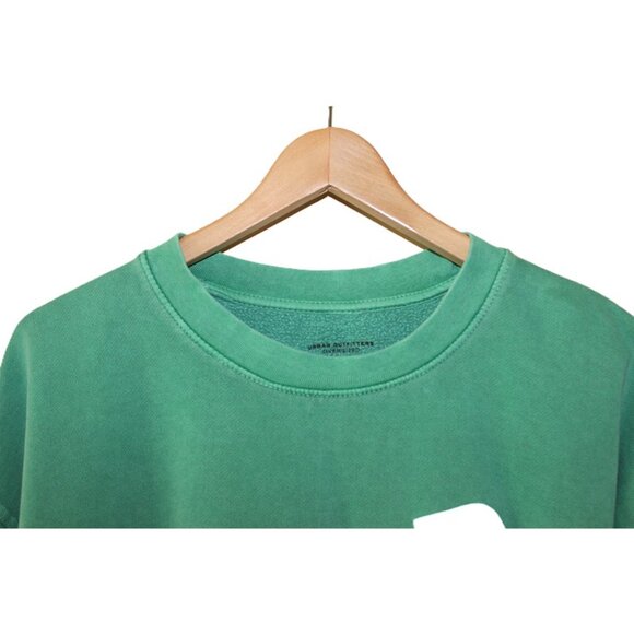 URBAN OUTFITTERS Old Sport 1985 Puff Paint Pullover Sweatshirt in Green (L/XL) - Picture 3 of 12